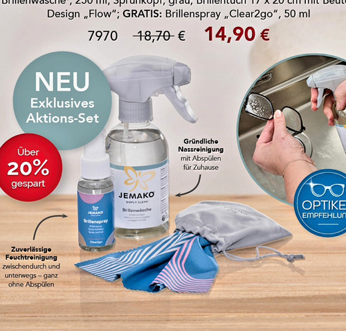 Jemako brillenreinigungs set - jemako, brillenreinigungs-set