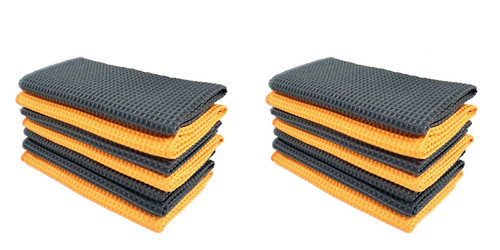 10x mikrofasertuch waffel - 10x,